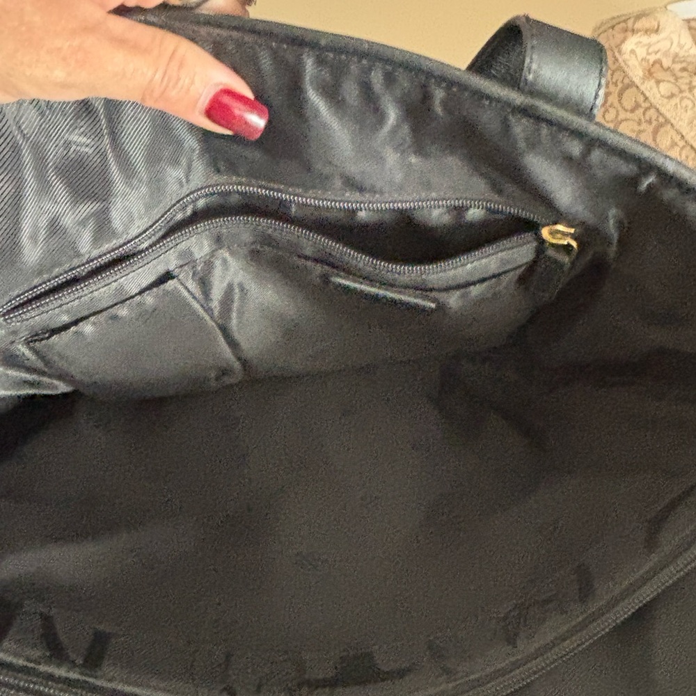 Lauren Ralph Lauren Black Monogram Tote Bag Authentic - Picture 9 of 11